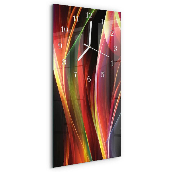 Ceas vertical de perete din sticlă Abstracție