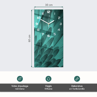 Ceas vertical de perete din sticlă Fructe