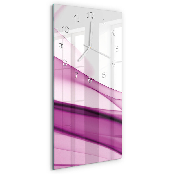 Ceas vertical de perete din sticlă Abstracție