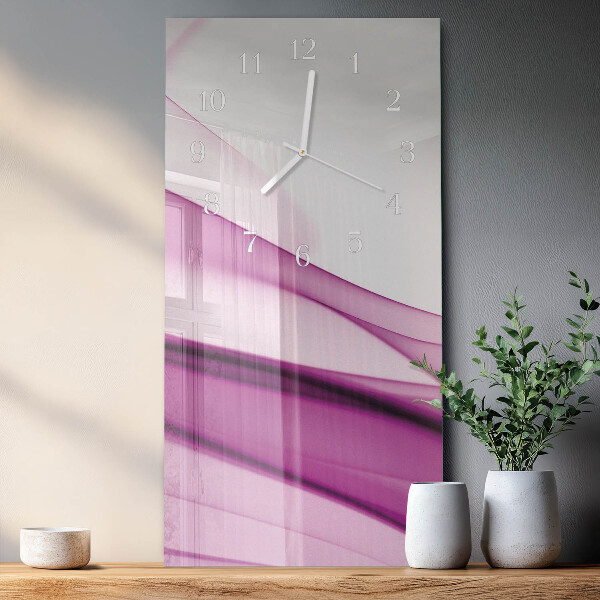 Ceas vertical de perete din sticlă Abstracție