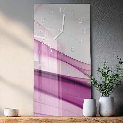 Ceas vertical de perete din sticlă Abstracție