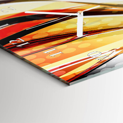 Ceas vertical de perete din sticlă Abstracție