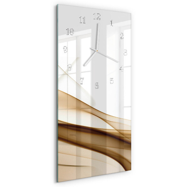 Ceas vertical de perete din sticlă Abstracție