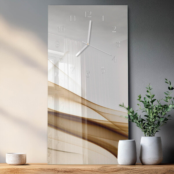 Ceas vertical de perete din sticlă Abstracție