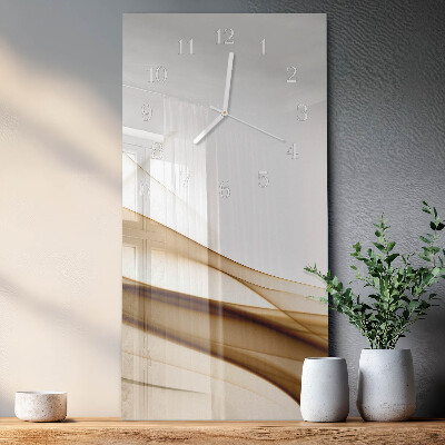 Ceas vertical de perete din sticlă Abstracție