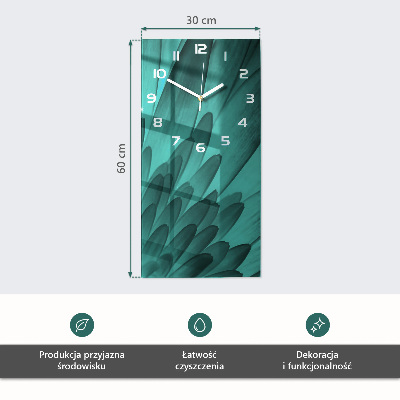 Ceas vertical de perete din sticlă Abstracție