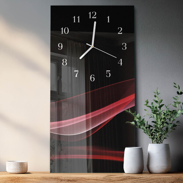 Ceas vertical de perete din sticlă Abstracție