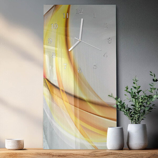 Ceas vertical de perete din sticlă Abstracție
