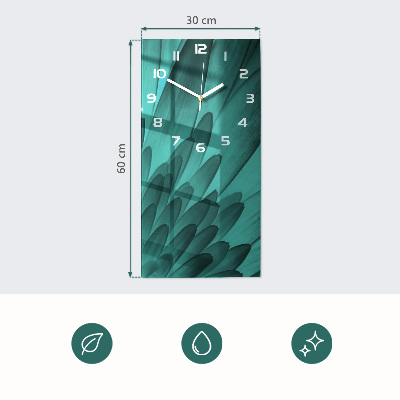 Ceas vertical de perete din sticlă Bucată