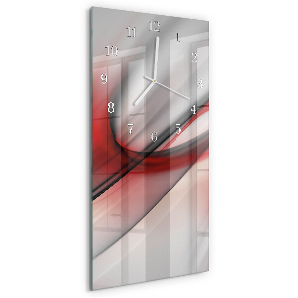 Ceas vertical de perete din sticlă Abstracție