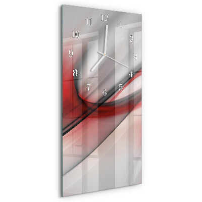 Ceas vertical de perete din sticlă Abstracție