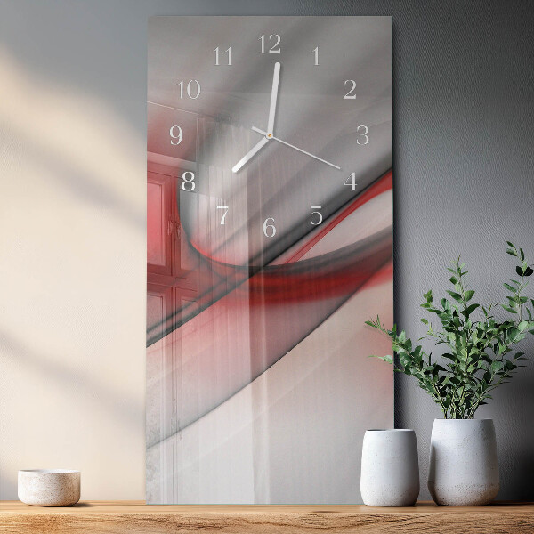 Ceas vertical de perete din sticlă Abstracție