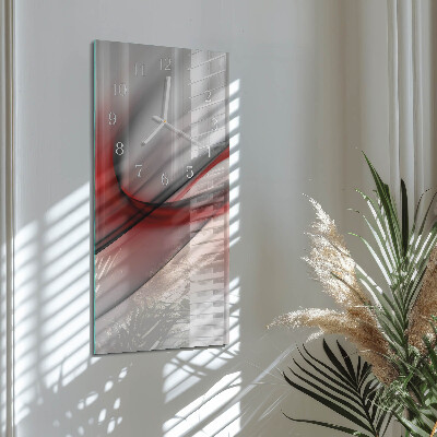 Ceas vertical de perete din sticlă Abstracție