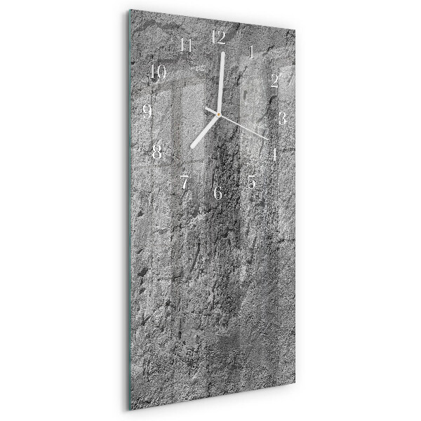 Ceas vertical de perete din sticlă Zid de beton