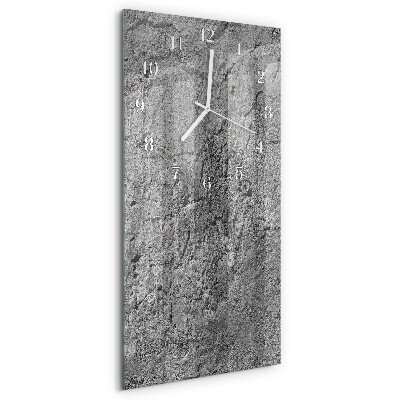 Ceas vertical de perete din sticlă Zid de beton