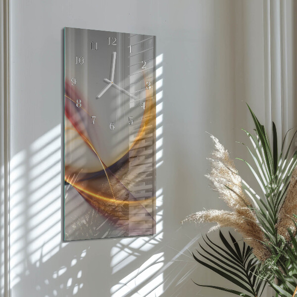 Ceas vertical de perete din sticlă Abstracție