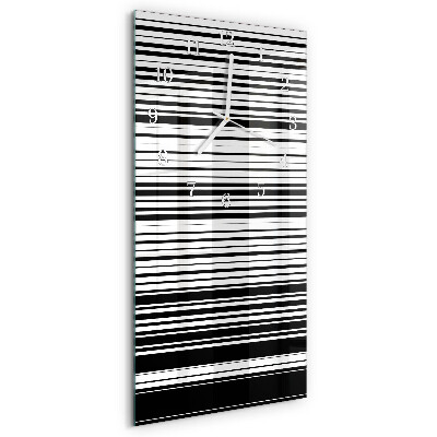 Ceas vertical de perete din sticlă Dungi