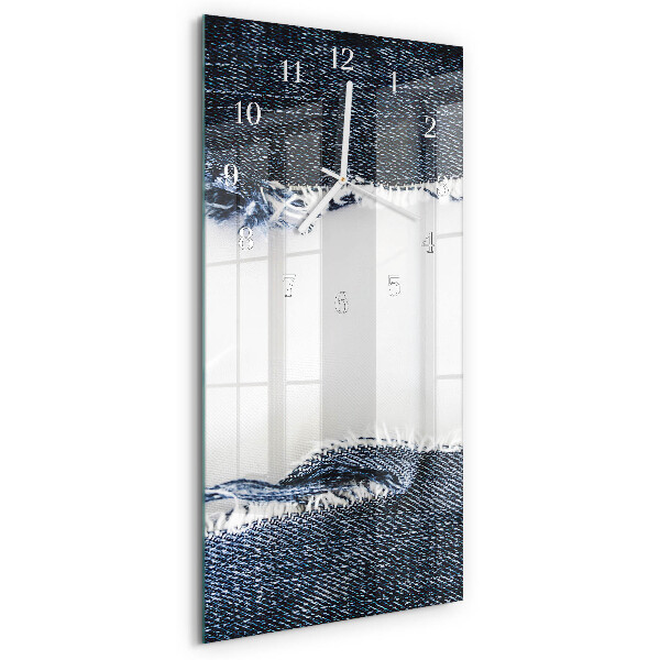 Ceas vertical de perete din sticlă Abstracție