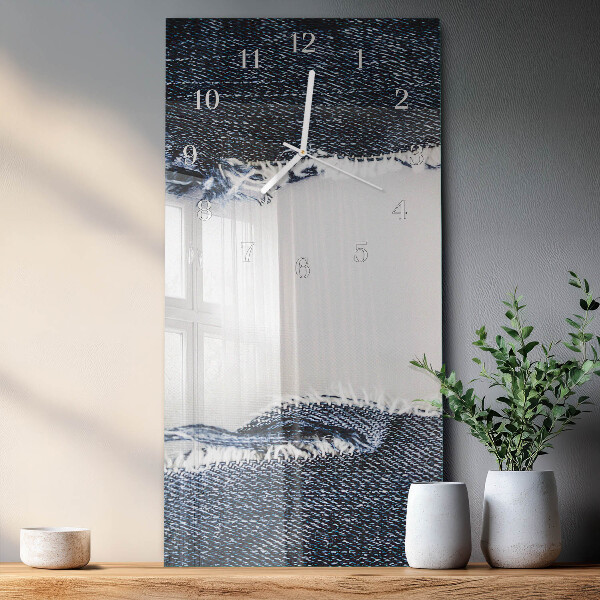 Ceas vertical de perete din sticlă Abstracție