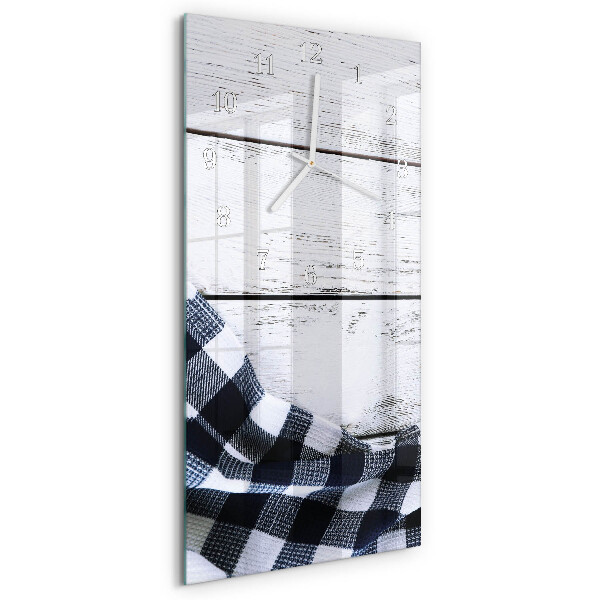 Ceas vertical de perete din sticlă Masă din material textil