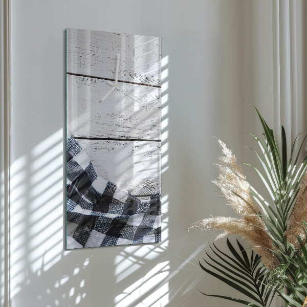 Ceas vertical de perete din sticlă Masă din material textil