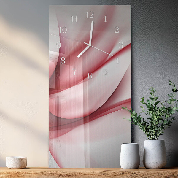 Ceas vertical de perete din sticlă Abstracție
