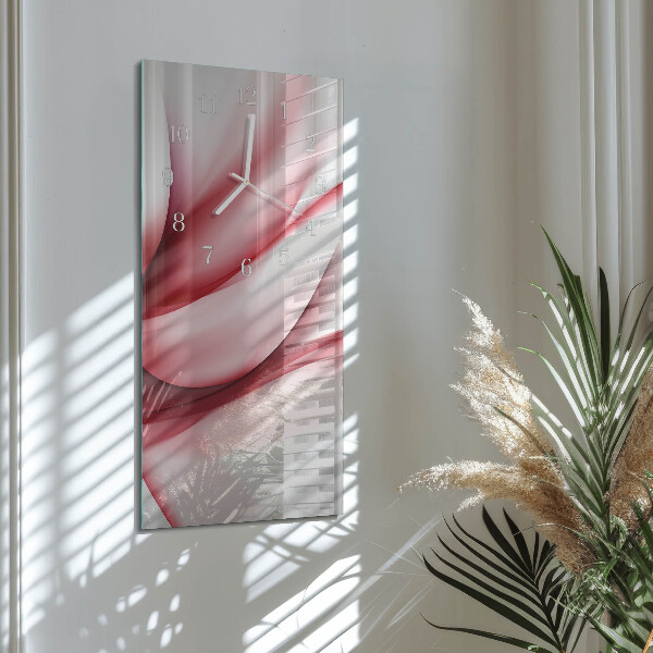 Ceas vertical de perete din sticlă Abstracție