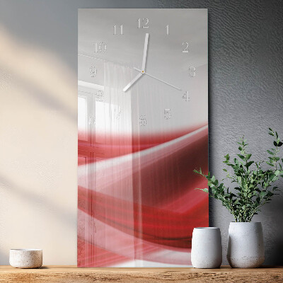 Ceas vertical de perete din sticlă Abstracție
