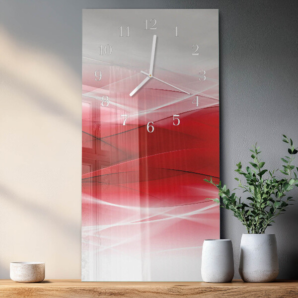 Ceas vertical de perete din sticlă Abstracție