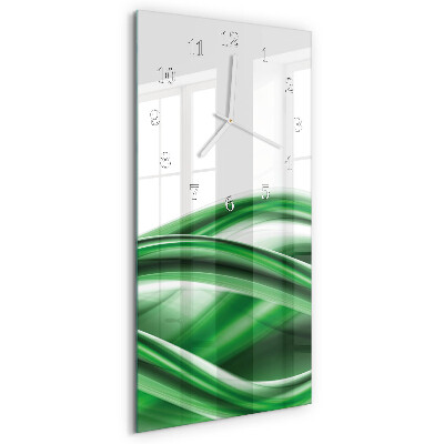 Ceas vertical de perete din sticlă Abstracție