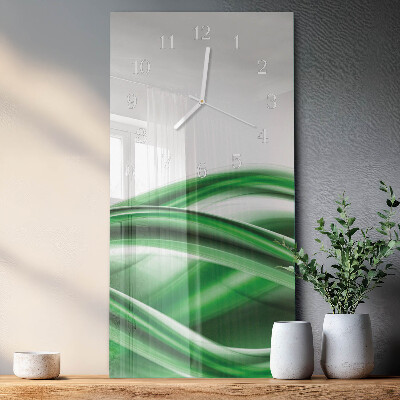 Ceas vertical de perete din sticlă Abstracție