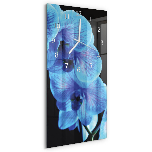Ceas vertical de perete din sticlă Floare