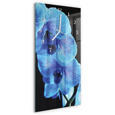 Ceas vertical de perete din sticlă Floare