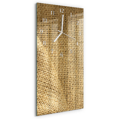 Ceas vertical de perete din sticlă Material textil