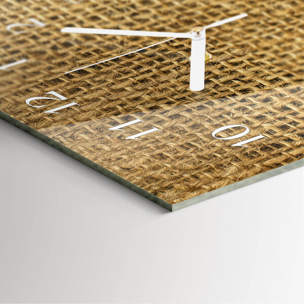 Ceas vertical de perete din sticlă Material textil