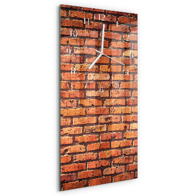 Ceas vertical de perete din sticlă Zid de cărămidă
