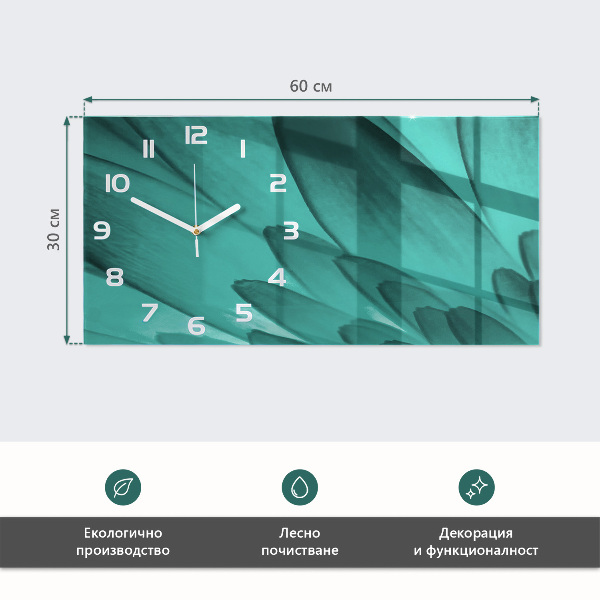 Ceas orizontale de perete din sticlă Pahar de vin