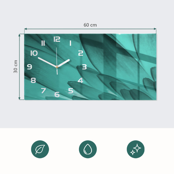 Ceas orizontale de perete din sticlă Boabe de cafea