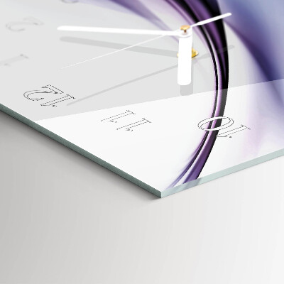 Ceas orizontale de perete din sticlă Valuri de culoare