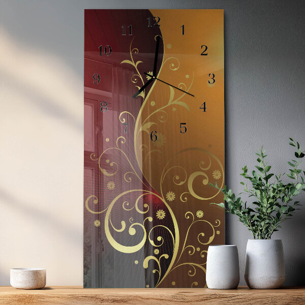 Ceas din sticlă dreptunghiular vertical Abstracție