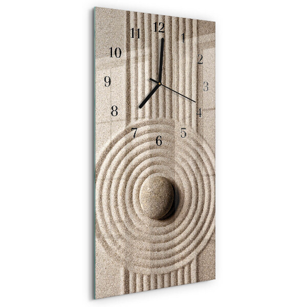 Ceas din sticlă dreptunghiular vertical Piatră