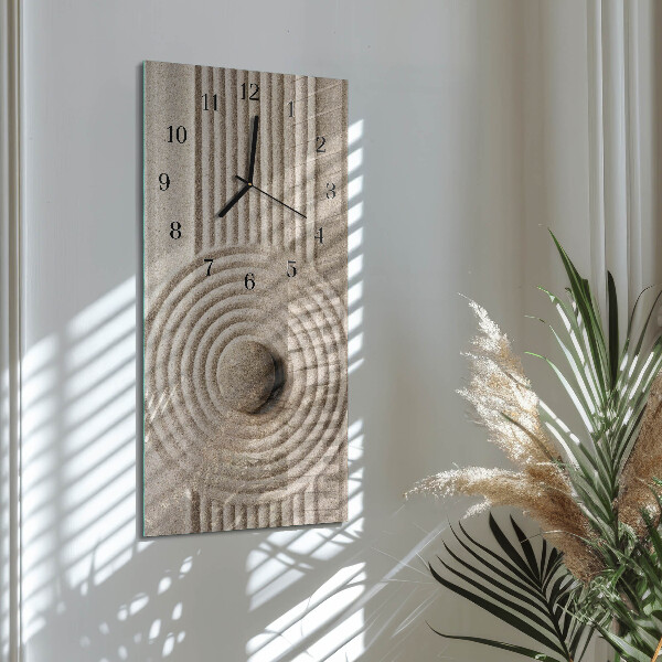 Ceas din sticlă dreptunghiular vertical Piatră