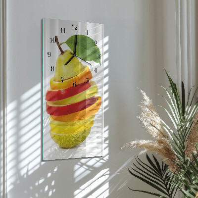Ceas din sticlă dreptunghiular vertical Fructe
