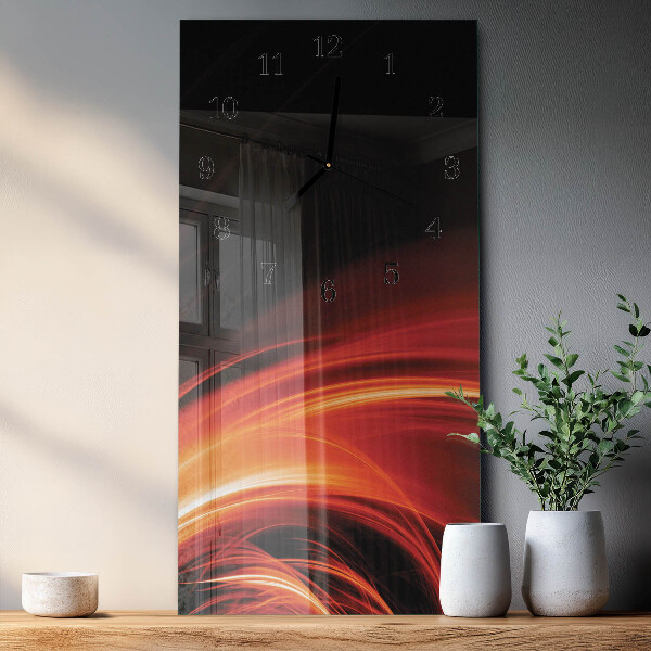 Ceas din sticlă dreptunghiular vertical Abstracție