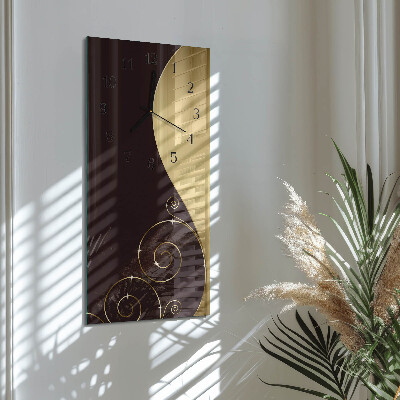 Ceas din sticlă dreptunghiular vertical Artă abstractă