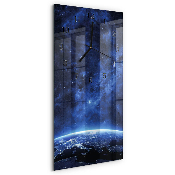 Ceas din sticlă dreptunghiular vertical Weltall