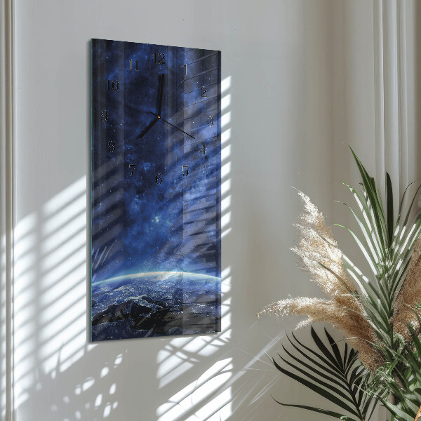 Ceas din sticlă dreptunghiular vertical Weltall