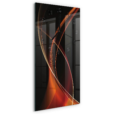 Ceas din sticlă dreptunghiular vertical Linii abstracte