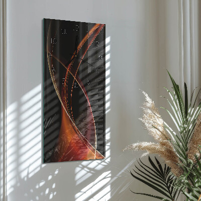 Ceas din sticlă dreptunghiular vertical Linii abstracte