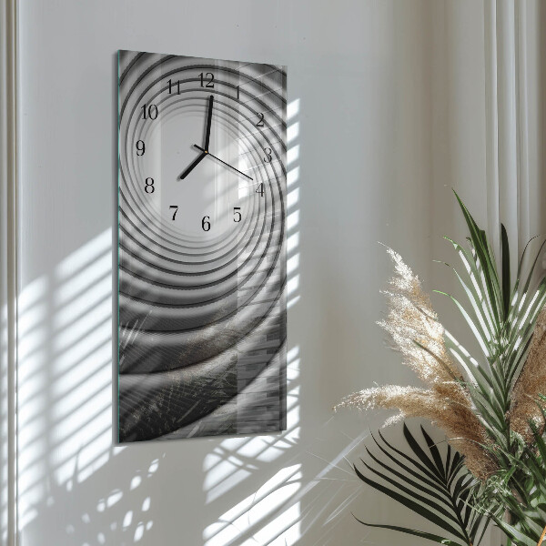 Ceas din sticlă dreptunghiular vertical Vârtej